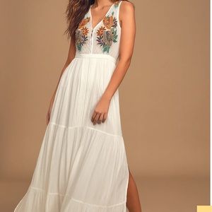 Lulus White Vacation Dress, size small